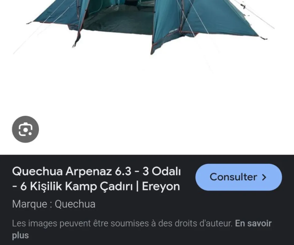 Tente 3 chambres 6 personnes