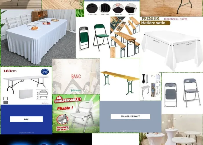 a louer table chaise pliante banc mange debout 