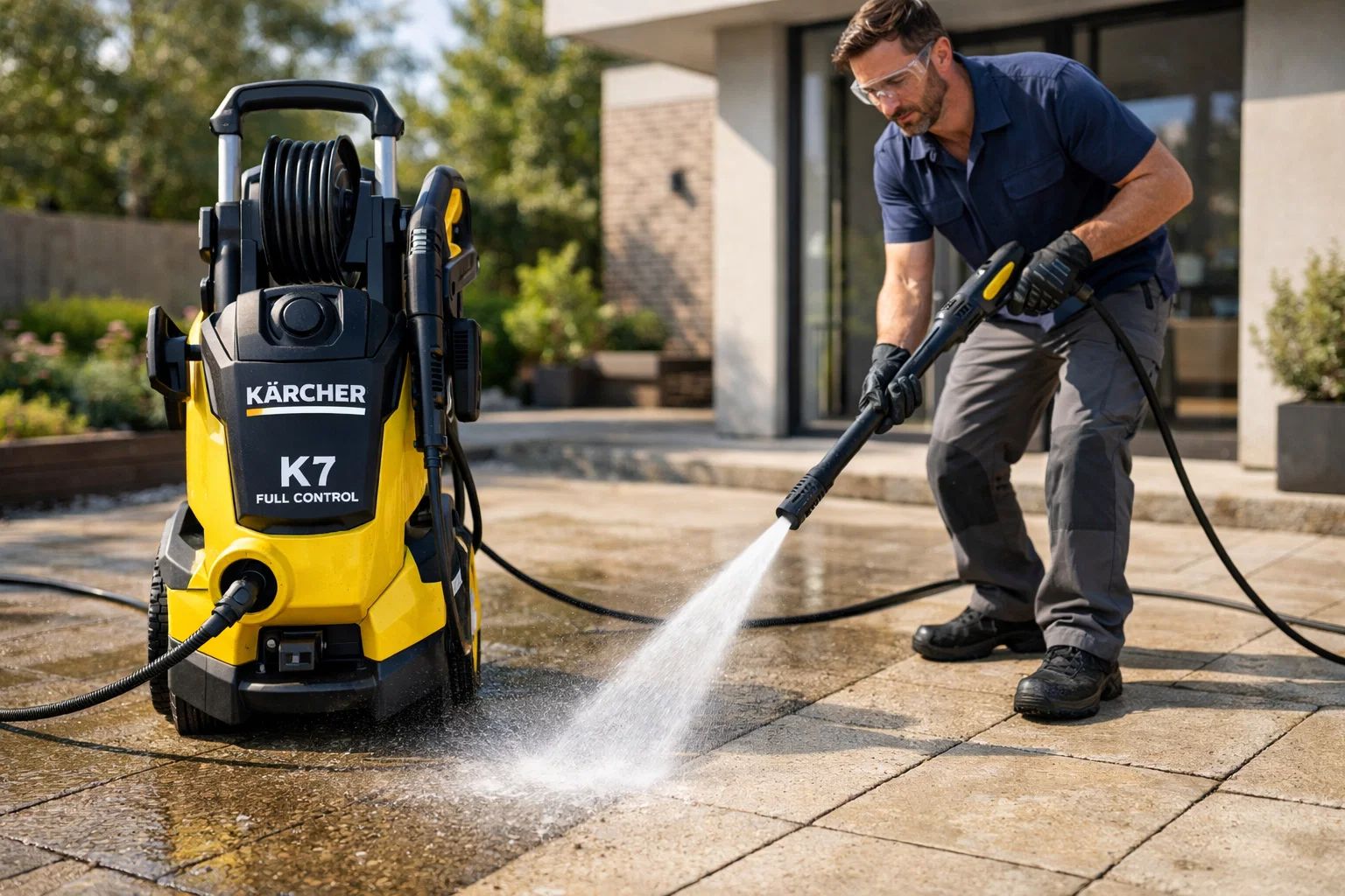 Location Kärcher K7 Full Control, terrasse, façade, voiture, disponible rapidement